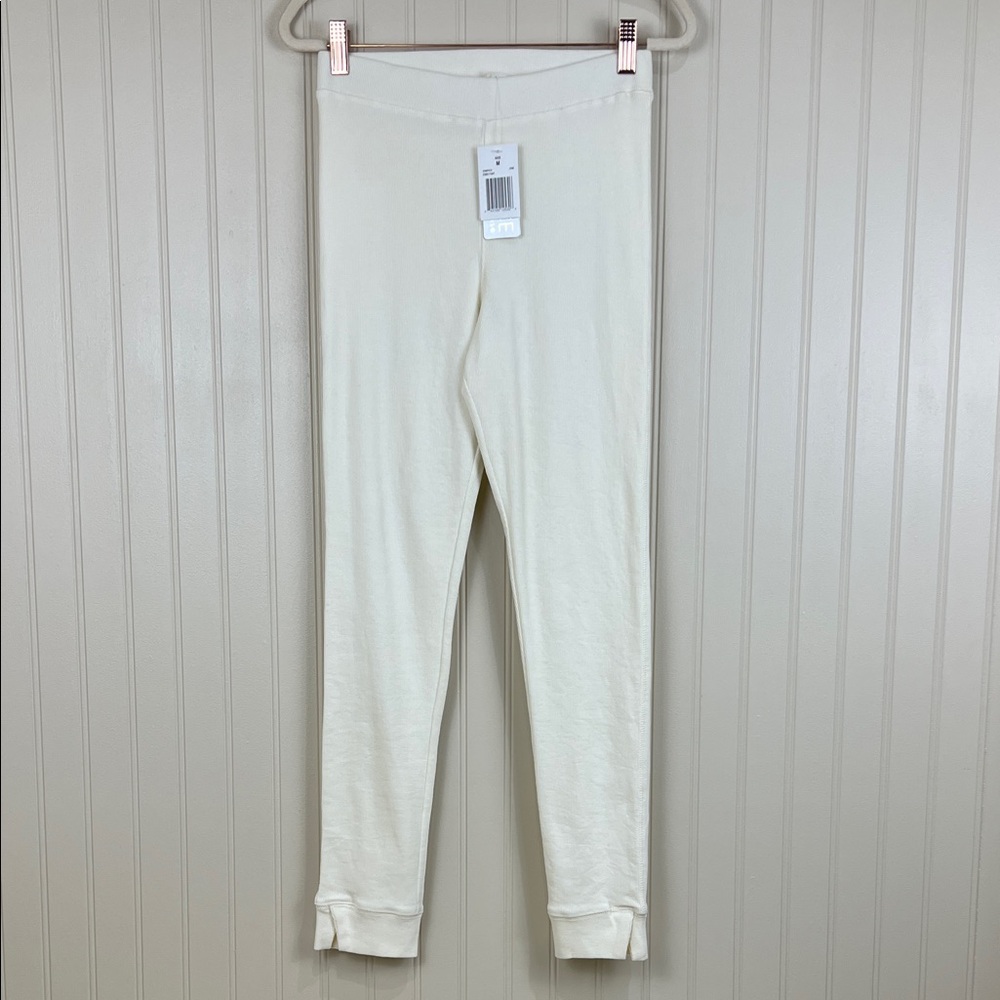 NWT L Space Women’s ribbed knit Zuma Pant Leggings in Cream Size Medium
